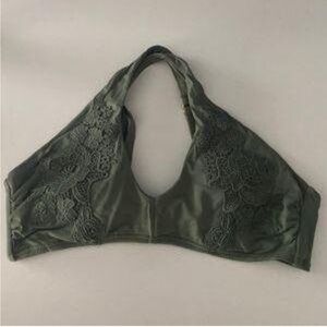 Ambrielle Olive Green Lace Bikini Top